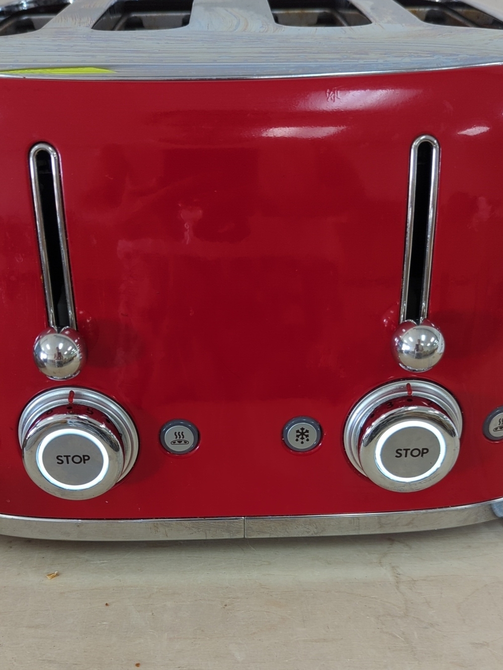 Smeg Red 4 Slot Steel Toaster